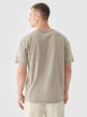 Męski t-shirt basic 4F 4FRSS24TTSHM2553 - beżowy