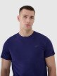 Męski t-shirt basic 4F 4FWMM00TTSHM2256 - granatowy
