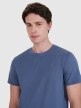 Męski t-shirt basic 4F 4FWMM00TTSHM2256 - niebieski
