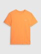 Męski t-shirt basic 4F 4FWSS25TTSHM2003 - pomarańczowy