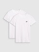 mini: Męski t-shirt basic slim 4F 4FRMM00TTSHM3068 - biały (5)