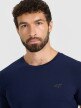 mini: Męski t-shirt bez nadruku 4F 4FRMM00TTSHM3248 - granatowy (4)