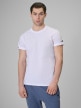 mini: Męski t-shirt bez nadruku 4F 4FRSS26TTSHM4378 - biały (1)