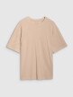 4F Męski tshirt oversize 4F 4FRSS25TTSHM2731  beżowy Beżowy