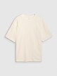 4F Męski tshirt oversize 4F 4FRSS25TTSHM2731  biały Biały
