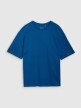 4F Męski tshirt oversize 4F 4FRSS25TTSHM2731  niebieski Niebieski