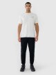 Męski t-shirt oversize z nadrukiem 4F 4FRSS25TTSHM2691 - beżowy
