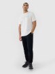 Męski t-shirt oversize z nadrukiem 4F 4FRSS25TTSHM2691 - beżowy