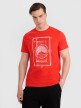 Męski t-shirt z nadrukiem 4F 4FRAW25TTSHM3236 - czerwony