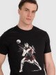 Męski t-shirt z nadrukiem 4F 4FRAW25TTSHM3237 - czarny