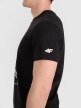 Męski t-shirt z nadrukiem 4F 4FRAW25TTSHM3237 - czarny
