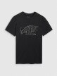 Męski t-shirt z nadrukiem 4F 4FRAW25TTSHM3311 - czarny