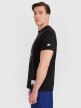 Męski t-shirt z nadrukiem 4F 4FRAW25TTSHM3318 - czarny