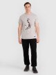 Męski t-shirt z nadrukiem 4F 4FRAW25TTSHM3318 - szary
