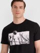 Męski t-shirt z nadrukiem 4F 4FRAW25TTSHM3319 - czarny