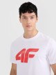 mini: Męski t-shirt z nadrukiem 4F 4FRMM00TTSHM3251 - biały (4)