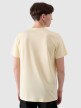 Męski t-shirt z nadrukiem 4F 4FRSS24TTSHM2106 - żółty