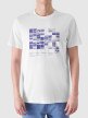Męski t-shirt z nadrukiem 4F 4FRSS24TTSHM2107 - biały
