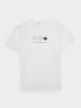 Męski t-shirt z nadrukiem 4F 4FRSS24TTSHM2481 - biały
