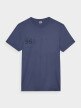 Męski t-shirt z nadrukiem 4F 4FRSS24TTSHM2483 - niebieski