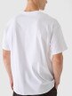Męski t-shirt z nadrukiem 4F 4FRSS24TTSHM2540 - biały