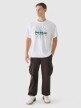 Męski t-shirt z nadrukiem 4F 4FRSS24TTSHM2540 - biały
