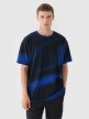 Męski t-shirt z nadrukiem 4F 4FRSS24TTSHM2554 - niebieski
