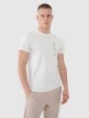 4F Męski tshirt z nadrukiem 4F 4FRSS25TTSHM2689  beżowy Beżowy