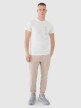 Męski t-shirt z nadrukiem 4F 4FRSS25TTSHM2689 - beżowy