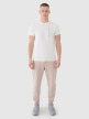 Męski t-shirt z nadrukiem 4F 4FRSS25TTSHM2689 - beżowy