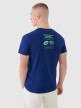 4F Męski tshirt z nadrukiem 4F 4FRSS25TTSHM2689  granatowy Granatowy