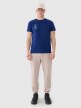 Męski t-shirt z nadrukiem 4F 4FRSS25TTSHM2690 - granatowy