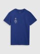 Męski t-shirt z nadrukiem 4F 4FRSS25TTSHM2690 - granatowy