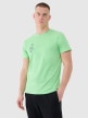 4F Męski tshirt z nadrukiem 4F 4FRSS25TTSHM2690  zielony Zielony