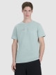 4F Męski tshirt z nadrukiem 4F 4FRSS25TTSHM2847  miętowy Turkusowy