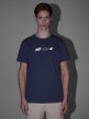 Męski t-shirt z nadrukiem 4F 4FRSS25TTSHM2847 - granatowy