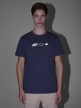 Męski t-shirt z nadrukiem 4F 4FRSS25TTSHM2847 - granatowy