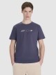 4F Męski tshirt z nadrukiem 4F 4FRSS25TTSHM2847  granatowy Granatowy
