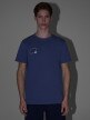 Męski t-shirt z nadrukiem 4F 4FRSS25TTSHM2850 - niebieski
