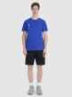 Męski t-shirt z nadrukiem 4F 4FRSS25TTSHM2850 - niebieski