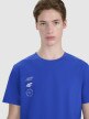 Męski t-shirt z nadrukiem 4F 4FRSS25TTSHM2850 - niebieski