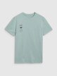 Męski t-shirt z nadrukiem 4F 4FRSS25TTSHM2850 - turkusowy