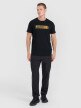 Męski t-shirt z nadrukiem 4F 4FRSS25TTSHM2851 - czarny