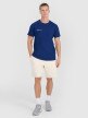 Męski t-shirt z nadrukiem 4F 4FRSS25TTSHM2853 - granatowy