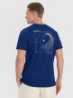 Męski t-shirt z nadrukiem 4F 4FRSS25TTSHM2853 - granatowy