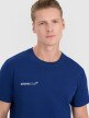 Męski t-shirt z nadrukiem 4F 4FRSS25TTSHM2853 - granatowy