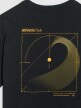 Męski t-shirt z nadrukiem 4F 4FRSS25TTSHM2853 - czarny