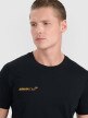 Męski t-shirt z nadrukiem 4F 4FRSS25TTSHM2853 - czarny