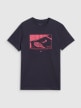 Męski t-shirt z nadrukiem 4F 4FRSS25TTSHM2980 - granatowy