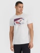 4F Męski tshirt z nadrukiem 4F 4FRSS25TTSHM2980  szary Szary
